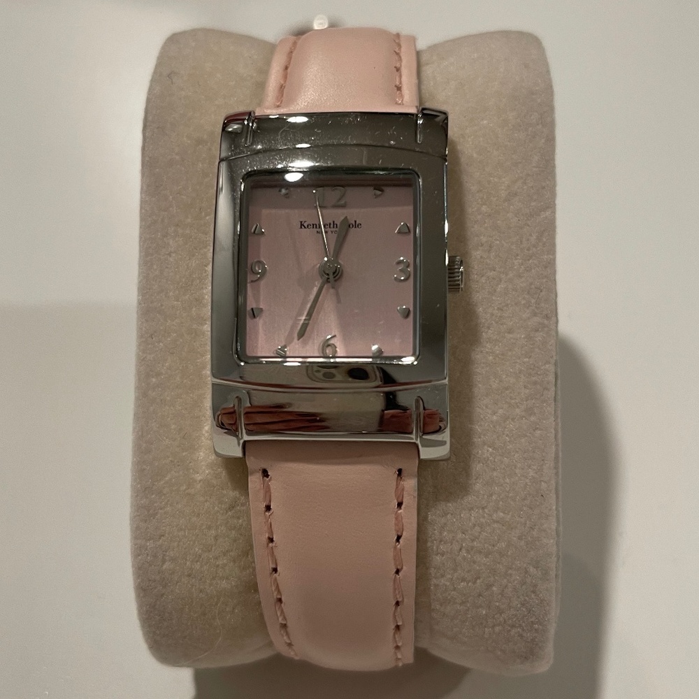 Kenneth Cole Tank Style Light Pink Watch